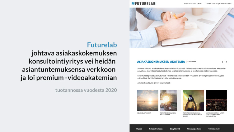 Futurelab, a leading customer experience consultancy took their expertise online and created a premium video academy. Online since 2020.